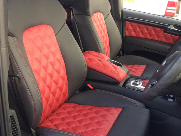 Audi Q7 - Black & red nappa leather custom interior