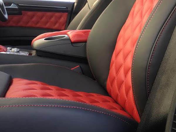 Audi Q7 - Black & red nappa leather custom interior