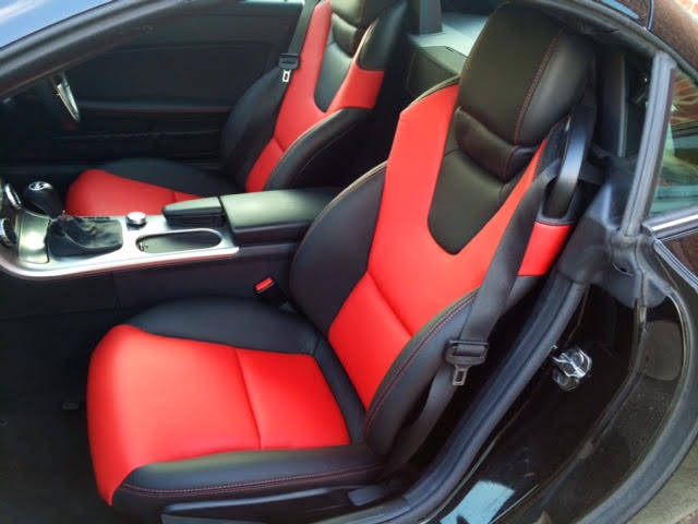 Mercedes SLK - Red & black nappa leather
